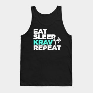 Eat, Sleep, Krav, Repeat | Funny Krav Maga Tank Top